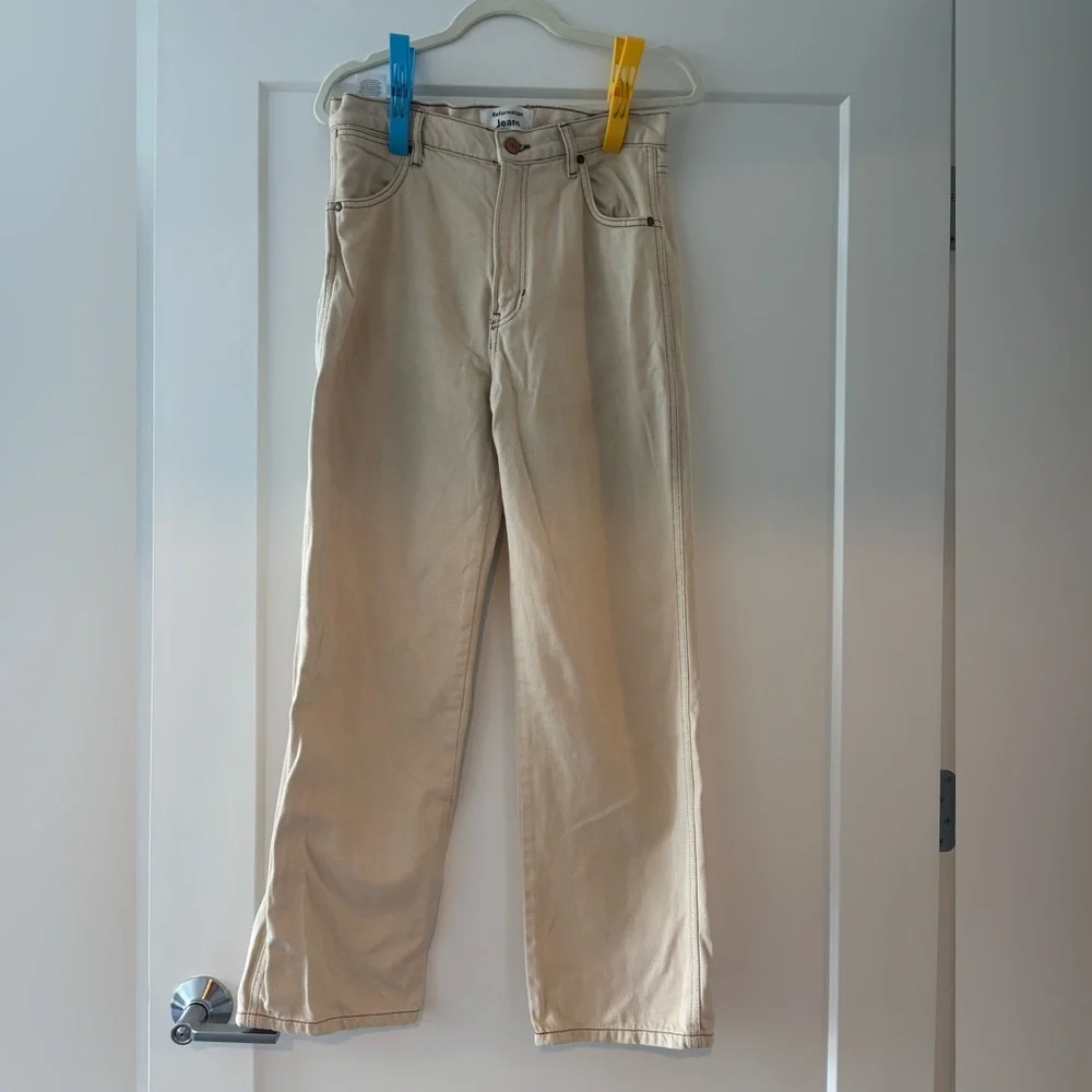 Reformation Beige Jeans - Picture 1 of 5